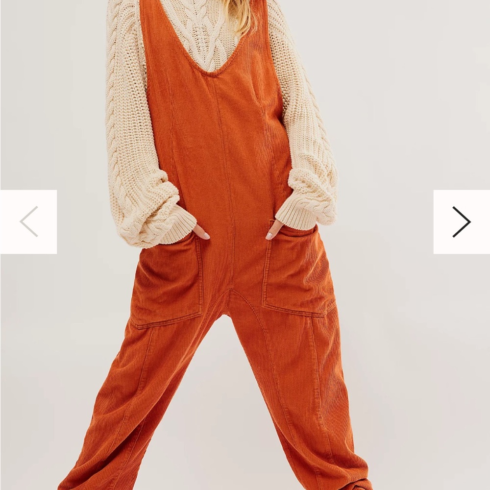 Free People High Roller Cord Jumpsuit